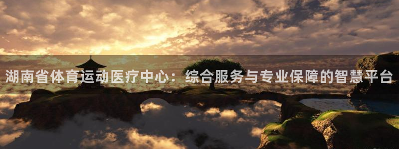 10款xc60：湖南省体育运动医疗中心：综合服务与专业保障的智慧平台